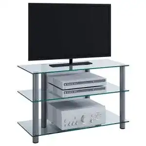 HiFi-Rack VCM 14120 TV Rack Lowboard, Klarglas “Sindas”
