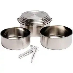 Camping Kochgeschirr Edelstahl Solo Stove 3 Pot Set