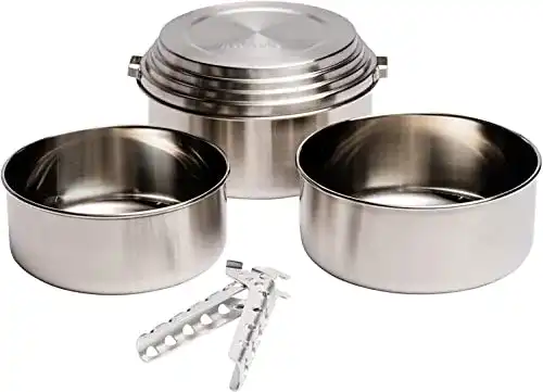 Camping Kochgeschirr Edelstahl Solo Stove 3 Pot Set