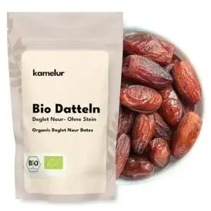 Getrocknete Datteln Kamelur 1kg BIO Datteln Deglet Nour