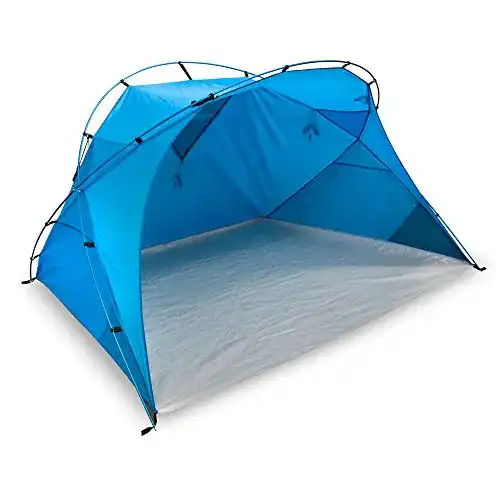 Strandmuschel outdoorer große Santorin Alu Air – XXL Strandzelt