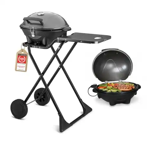 Elektro-Kugelgrill TZS First Austria elektrischer Standgrill, 2400 W