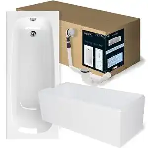 Badewanne AquaSu ‘® Komplettset 180×80 cm Klassik 3in1 Acryl