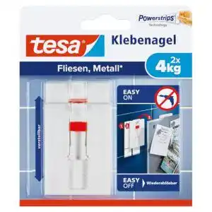 Klebenagel tesa Fliesen&Metalll, verstellbar, 2 Stück, anpassbar