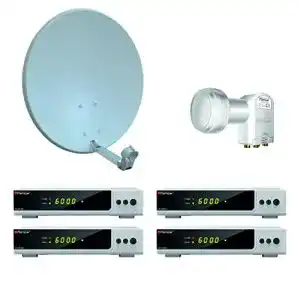 SAT-Anlage Opticum Digitale 4 Teilnehmer, mit HDTV-Receiver