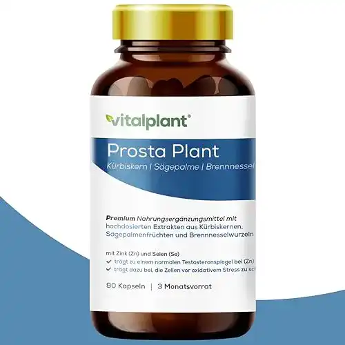 Prostata-Tabletten Vitalplant ® Prosta Plant Kapseln im Braunglas