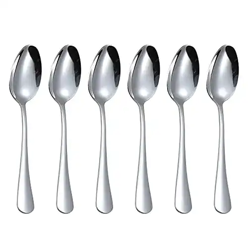 Esslöffel QUCHER 7.2″ Suppentassenlöffel Edelstahl 6 Stück