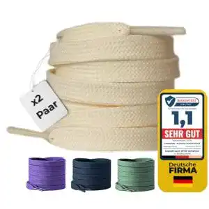 Schnürsenkel LaceHype 2 Paar reißfeste Schuhbänder 10 mm breit