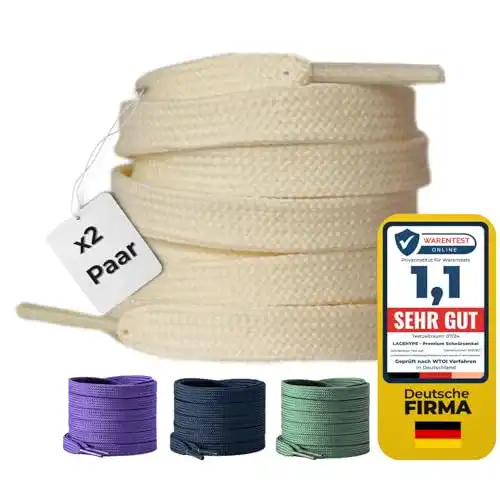 Schnürsenkel LaceHype 2 Paar reißfeste Schuhbänder 10 mm breit