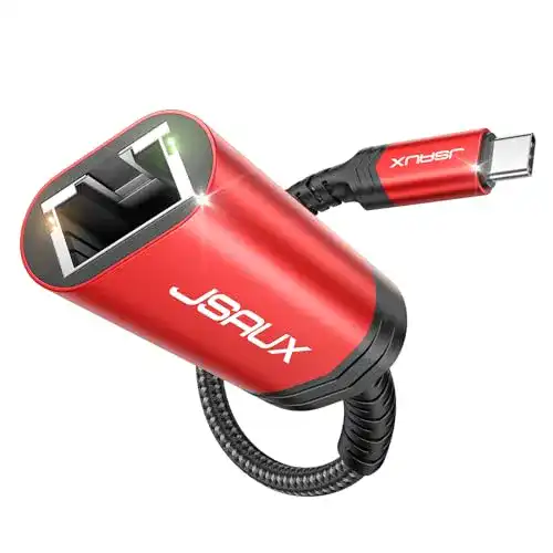 USB-C-Ethernet-Adapter JSAUX, Thunderbolt 3 Netzwerkadapter