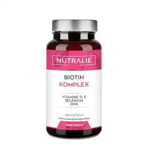 Biotin NUTRALIE 10.000 mcg, hochdosiert, 120 Kapseln