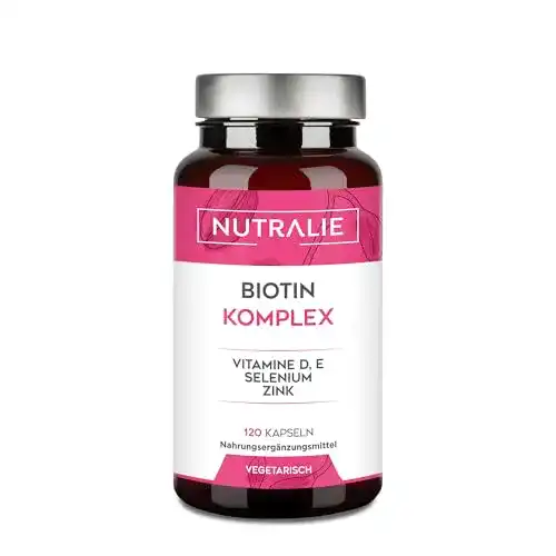 Biotin NUTRALIE 10.000 mcg, hochdosiert, 120 Kapseln