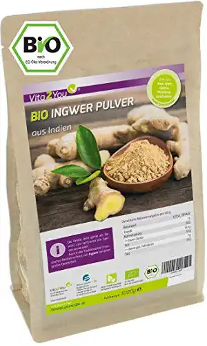 Ingwerpulver Vita2You Bio Ingwer Pulver 1 kg im Zippbeutel