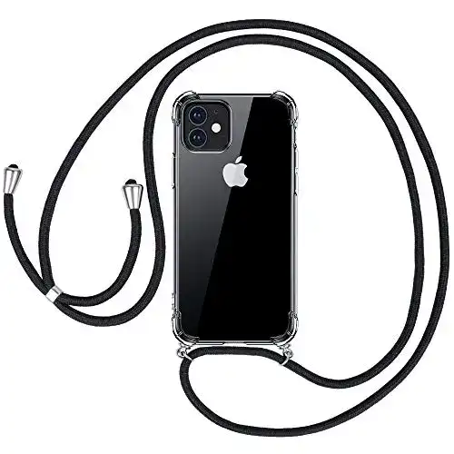 Handykette omitium für iPhone 12/12 Pro, Transparent mit Band