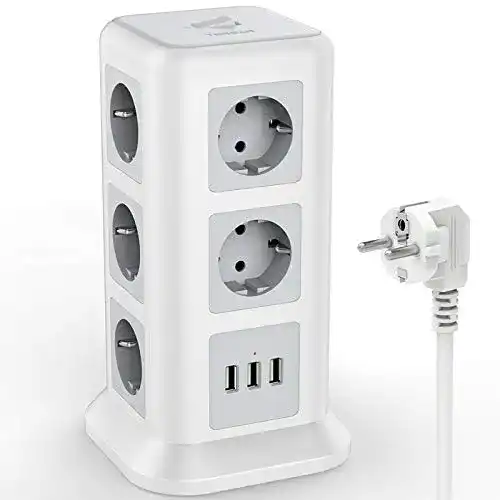 Tessan-USB-Steckdose TESSAN Mehrfachsteckdose USB, 11 Fach