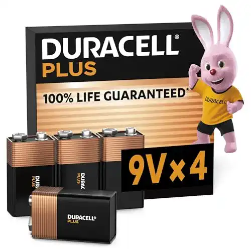9V-Batterie Duracell NEU Plus 9V Block Alkaline-Batterien, 4er