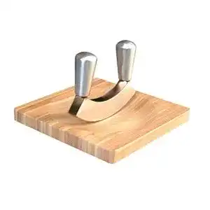 Wiegemesser mit Brett Point-Virgule aus Bambus, zweischneidig