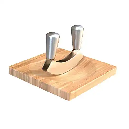 Wiegemesser mit Brett Point-Virgule aus Bambus, zweischneidig
