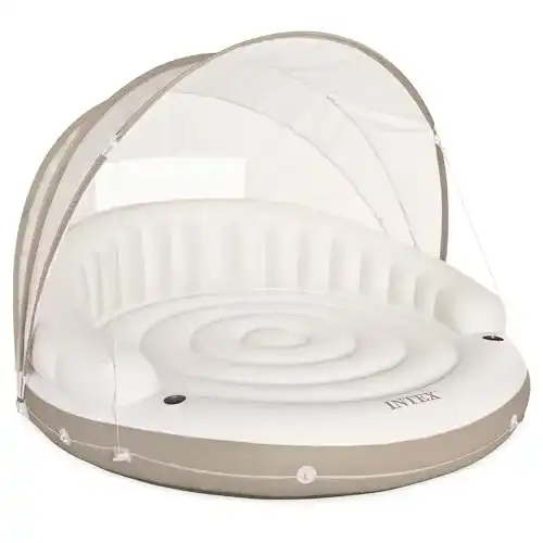 Badeinsel Intex 58292EU – Aufblasbare Lounge, Liegeinsel Canopy