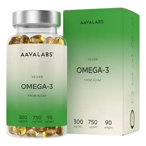 Algenöl-Kapseln AAVALABS Algenöl Omega 3 Vegan [1100 mg]
