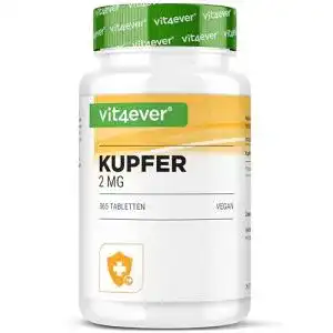 Kupfer-Tabletten Vit4ever Kupfer, 365 Tabletten mit jeweils 2 mg