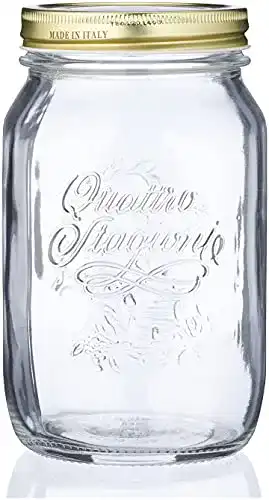 Schraubglas Bormioli Rocco, 1 Liter Quattro Stagioni 6er Set