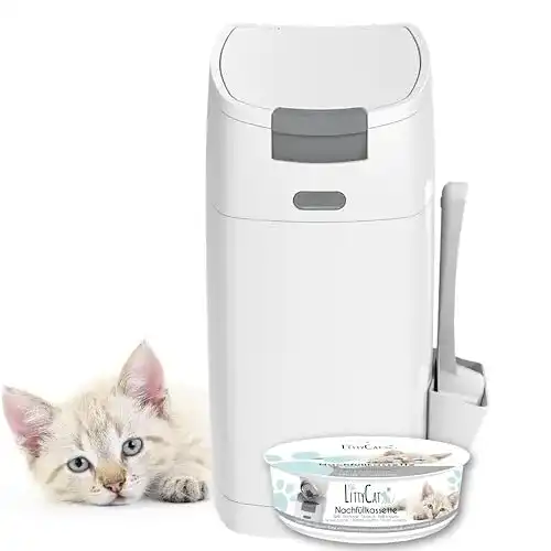Katzenstreu-Entsorgungseimer Littycat mit Schaufel