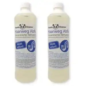 Rohrreiniger PandaCleaner ® Haar-Weg Abflussreiniger 2x 1000ml