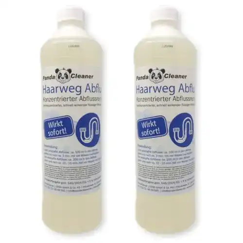 Rohrreiniger PandaCleaner ® Haar-Weg Abflussreiniger 2x 1000ml