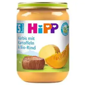 Hipp-Babynahrung HiPP Kürbis mit Kartoffeln und Bio-Rind, 6er