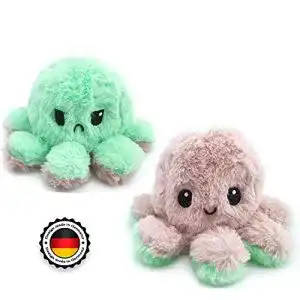 Oktopus-Kuscheltier Knuffis Oktopus Plüsch 20cm Türkis & Rosa