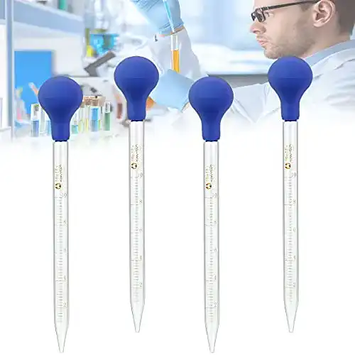 Glaspipette SNAGAROG 4 Stück Pipetten aus Glas 10 ml Teilstrich