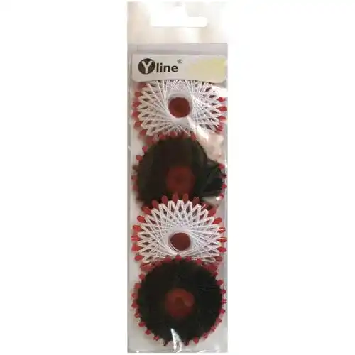 Sternzwirn Yline 4 Sterne a. 20 m Polyester schwarz & weiß