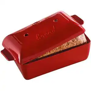Brotbackform Keramik Emile Henry Brotlaib, Rot, 24x15x12.5 cm