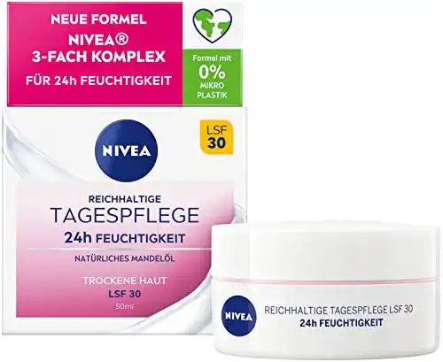 Tagescreme mit LSF 30 NIVEA Reichhaltige Tagespflege 24h