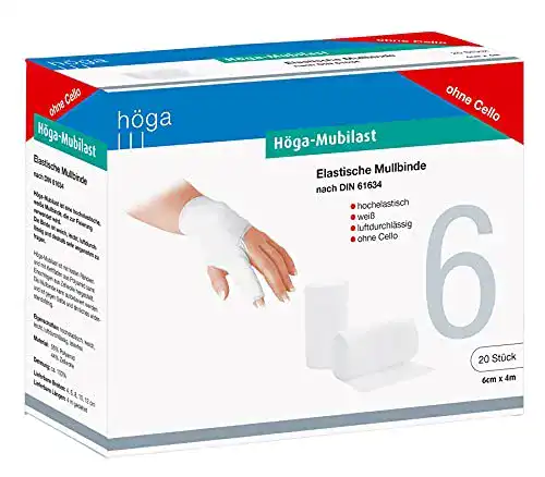 Mullbinden Höga -Mubilast elastisch, 6cm x 4m, 20 Stück