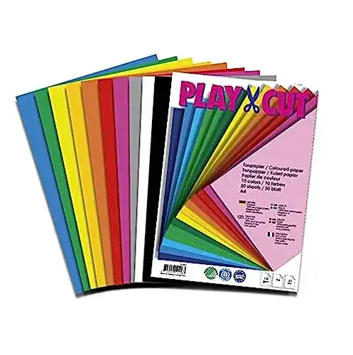 Bastelpapier PLAY-CUT Tonpapier A4 (130g/m2) | 50 Bogen Din A4 Papier