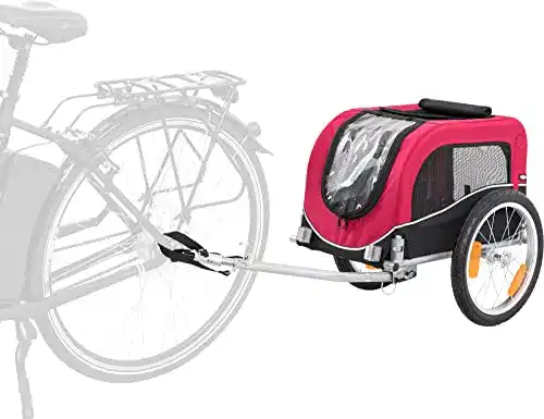 Hundeanhänger TRIXIE 12813 Fahrrad-Anhänger, schwarz/rot