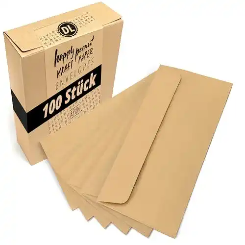 Briefumschlag Japun Briefumschläge 100 Stück vintage Kraftpapier