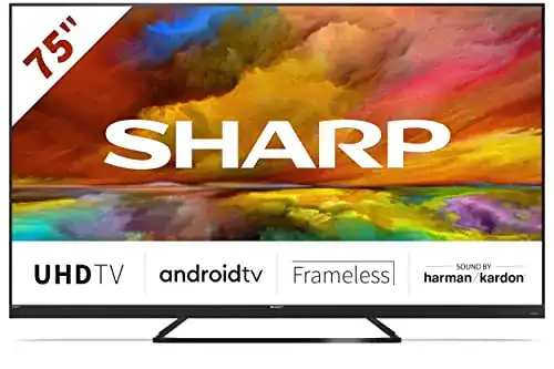 Großer Fernseher SHARP 75EQ3EA Android (75 Zoll) 4K Ultra