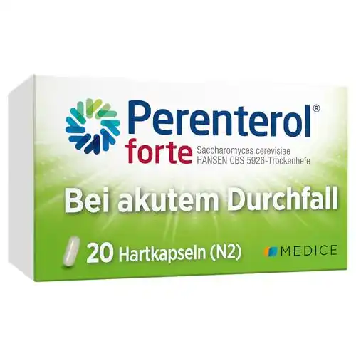 Durchfalltabletten PERENTEROL forte 250 mg Kapseln 20x