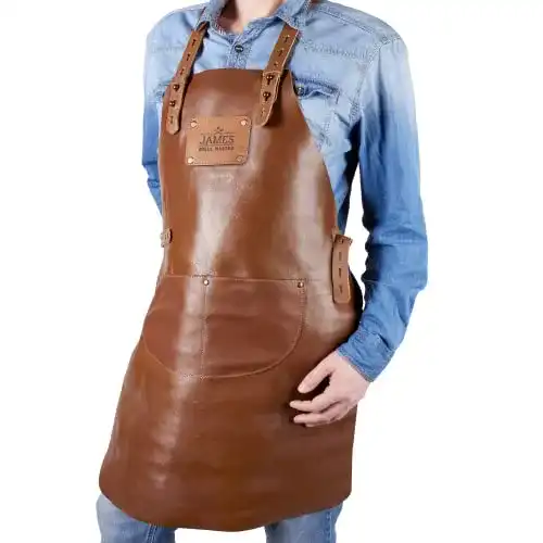 Grillschürze YourSurprise Leder mit Namen, PERSONALISIERBAR