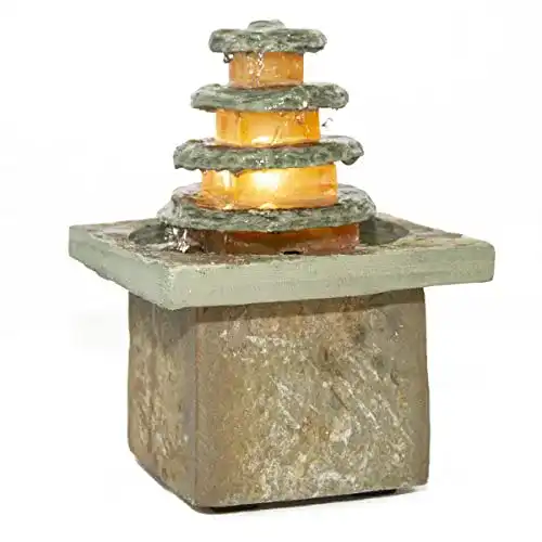 Zimmerbrunnen seliger Schieferbrunnen Masao Echtsteinbrunnen