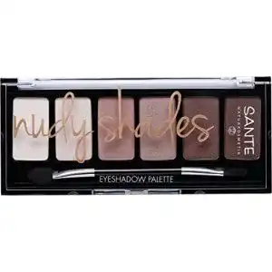 Lidschatten Sante Naturkosmetik palette Nudy Shades, 6 Nuancen