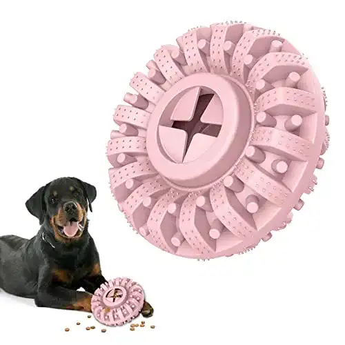 Robustes-Hundespielzeug Lewondr, ungiftig, Kautschuk, Rosa
