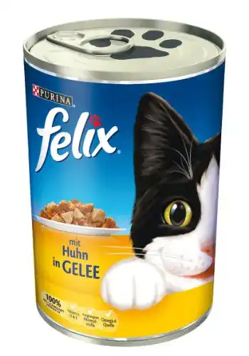 Felix-Katzenfutter FELIX Katzennassfutter in Gelee (mit Huhn) 24er