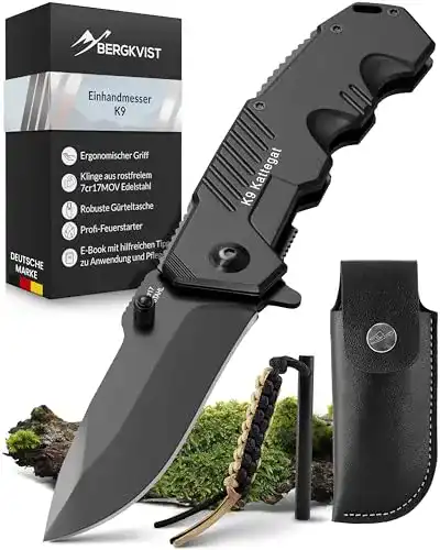 Bergkvist-Messer BERGKVIST K9 Klappmesser mit Edelstahlklinge