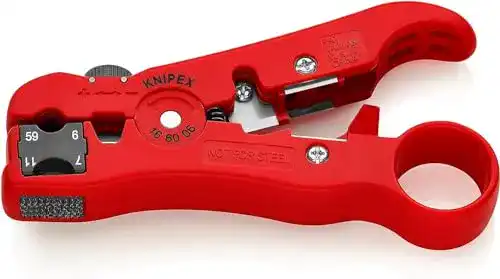 Abisolierzange Knipex Abisolierwerkzeug für Koaxial- und Datenkabel