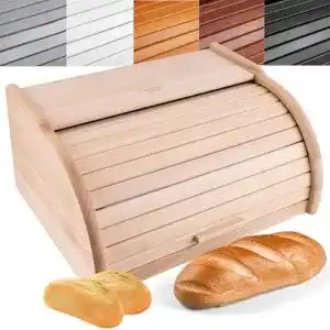 Brotkasten (Holz) Creative Home Brotkasten Holz, Rolldeckel