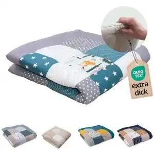 Krabbelmatte ULLENBOOM ® Baby Krabbeldecke 120×120 cm